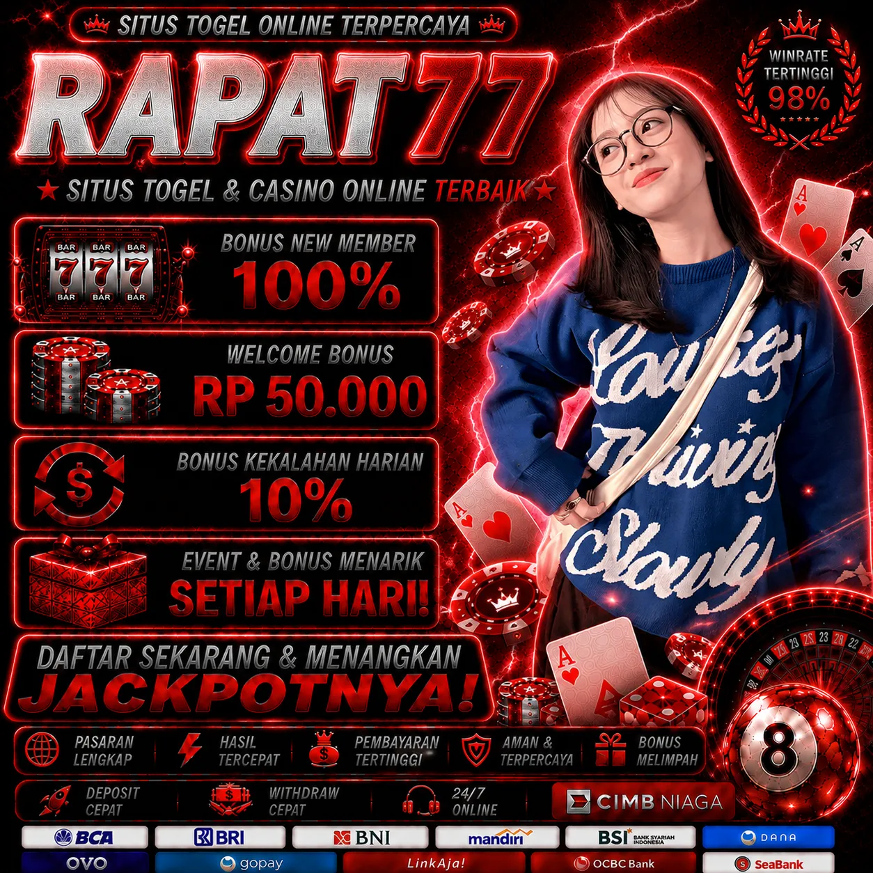 RAPAT77 Banner
